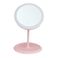 led化妆镜带灯台式桌面便携高清镜USB充电式补光随身折叠梳妆镜子白底实物图