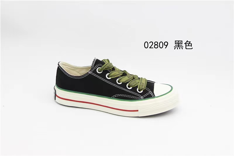 Renben 2809 green lace-up summer cool canvas shoes and casual white sneakers in two colors details Picture