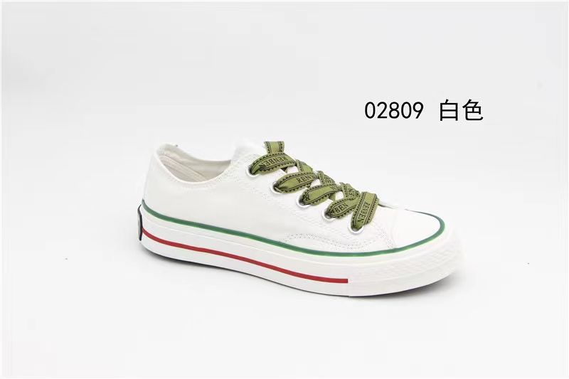 Renben 2809 green lace-up summer cool canvas shoes and casual white sneakers in two colors Specification image