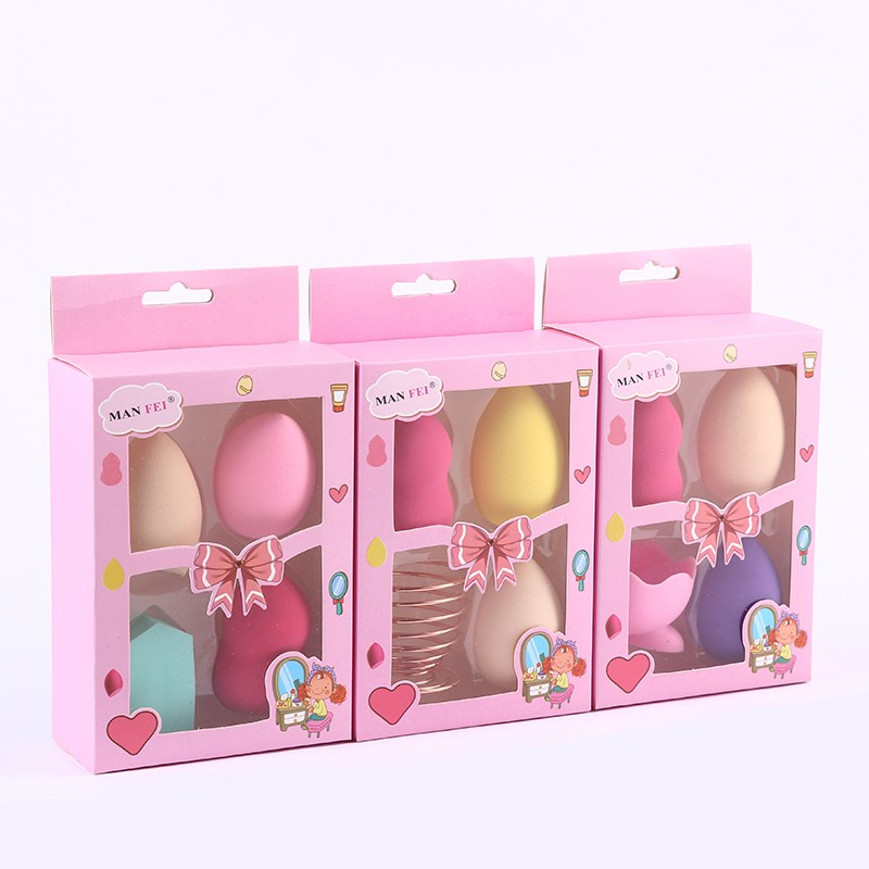 Dry and wet dual-purpose beauty egg set, non-powder makeup egg, super soft sponge makeup egg, gourd powder puff makeup tool detail image 2