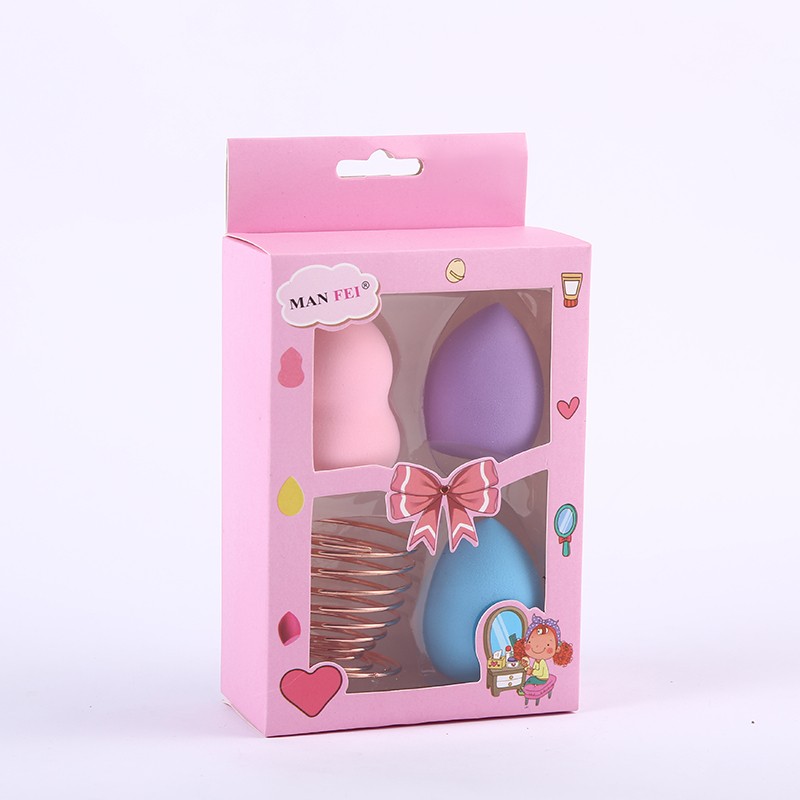 Dry and wet dual-purpose beauty egg set, non-powder makeup egg, super soft sponge makeup egg, gourd powder puff makeup tool detail image 5