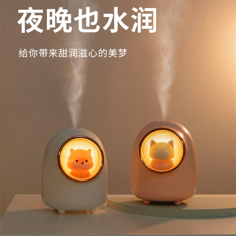 New pet humidifier Bedroom portable capsule Large capacity Hydrator Small night light USB Atmosphere light gift