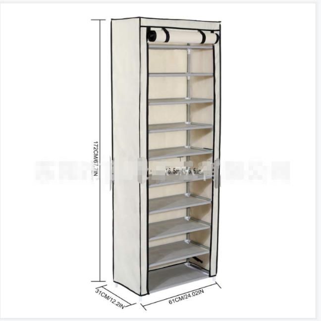 Waterproof and dust-proof cloth shoe rack