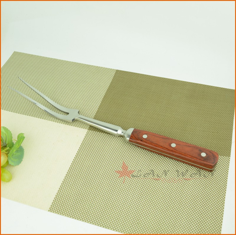 不锈钢分肉叉木柄.详情图1