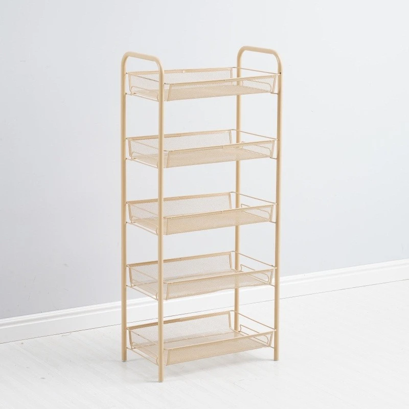 Layered snap-on mesh frame storage trolley, storage rack detail image 6