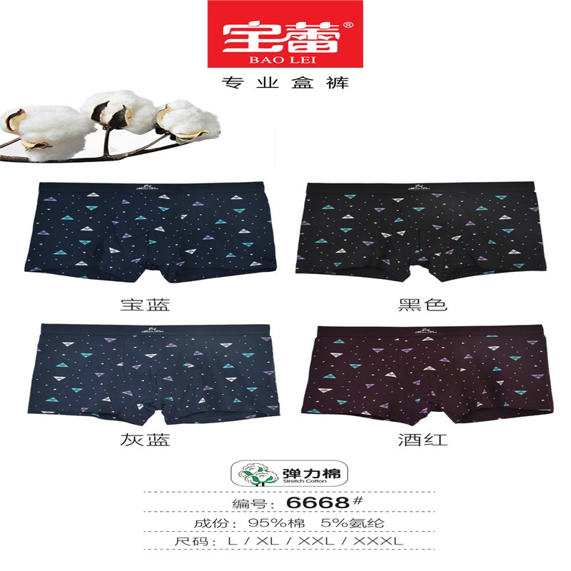 Bolei Men's printed Briefs, 2 pairs, 6668 detail image 7