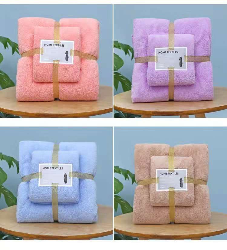 Tinglong Coral Fleece cover towel manufacturer wholesale soft absorbent trimmed letter towels, enlarged and thickened towels, bath towels detail image 9