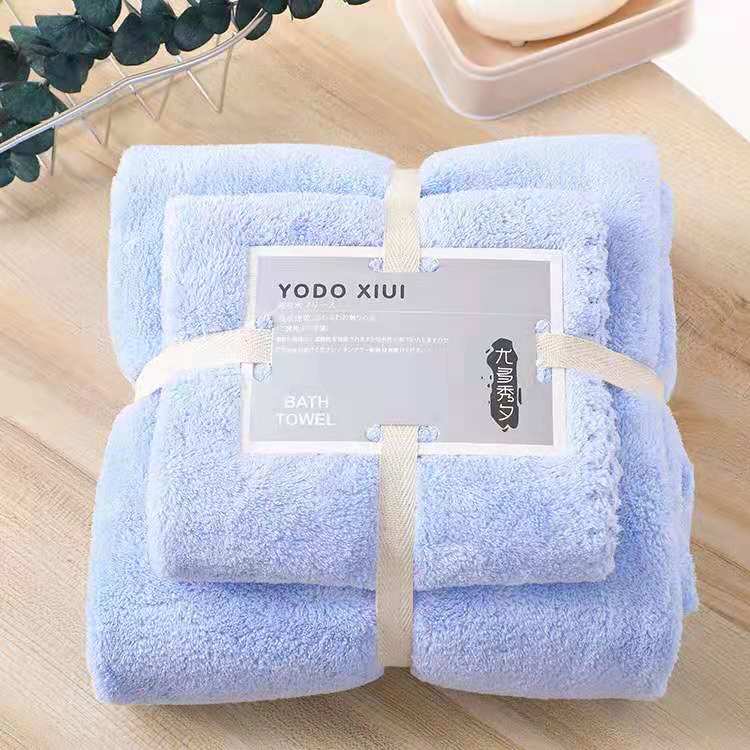 Tinglong Coral Fleece cover towel manufacturer wholesale soft absorbent trimmed letter towels, enlarged and thickened towels, bath towels details Picture