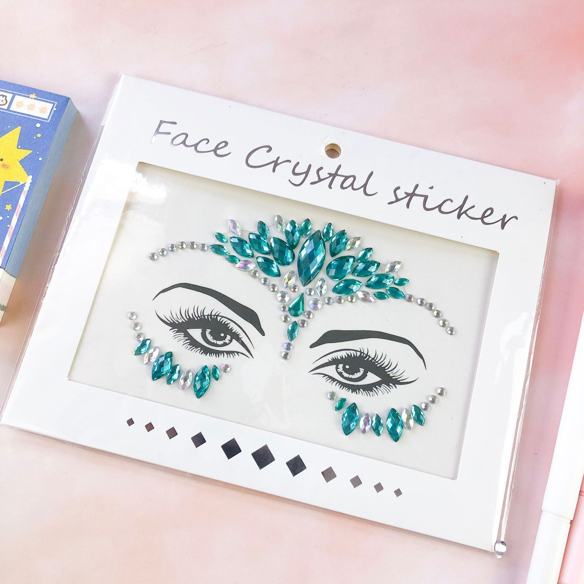 Factory direct sales of face stickers, cartoon acrylic diamond stickers, available for customization
