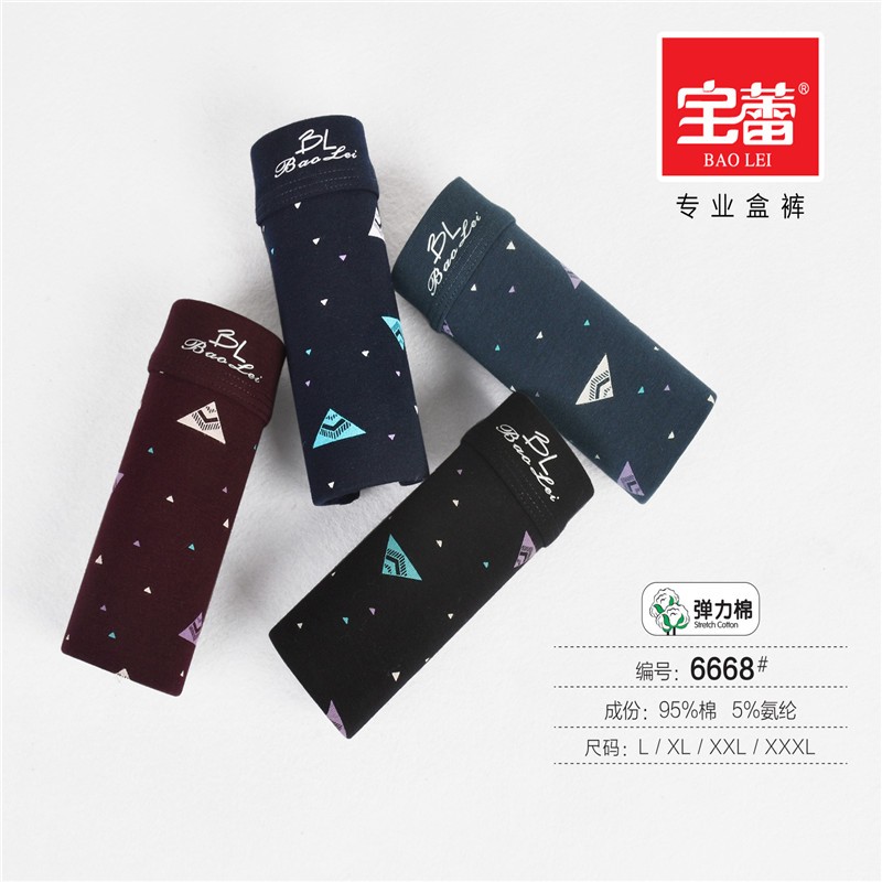 Bolei Men's printed Briefs, 2 pairs, 6668 detail image 6
