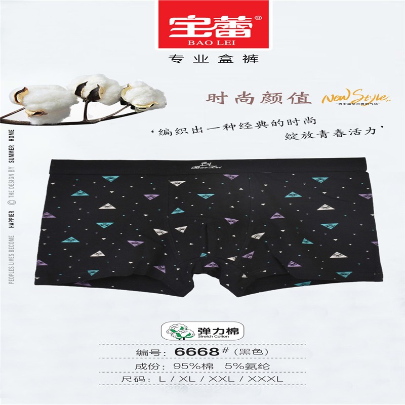 Bolei Men's printed Briefs, 2 pairs, 6668 detail image 1