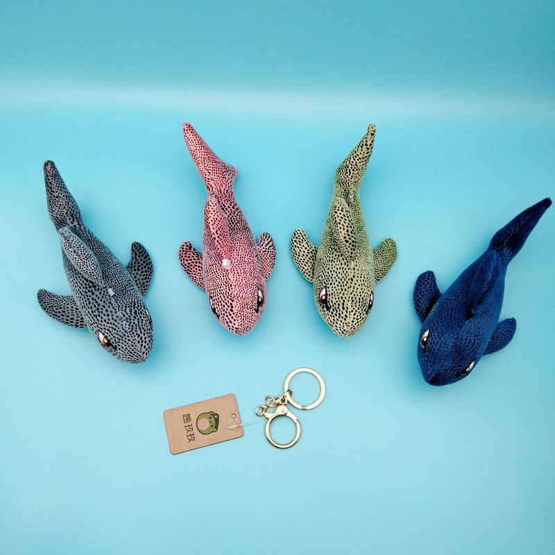 New cute shark keychain hanging plush toy cartoon creative shark baby doll machine doll