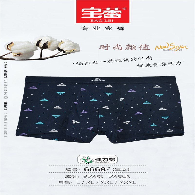 Bolei Men's printed Briefs, 2 pairs, 6668 detail image 3