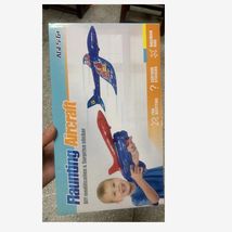 玩具一键弹射泡沫飞机儿童连发小滑翔弹弓炫酷手抛空战