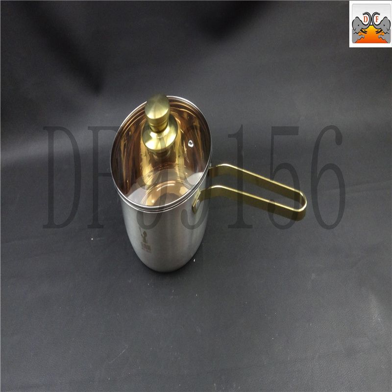 DF99156 304 Benji milk pot factory price direct thickened stainless steel milk pot Extra thick composite steel milk pot non-magnetic single-handle induction cooker General small DF Trading House