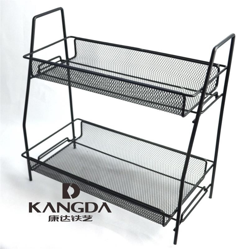 Flat iron inclined bottle rack, seasoning rack detail image 4