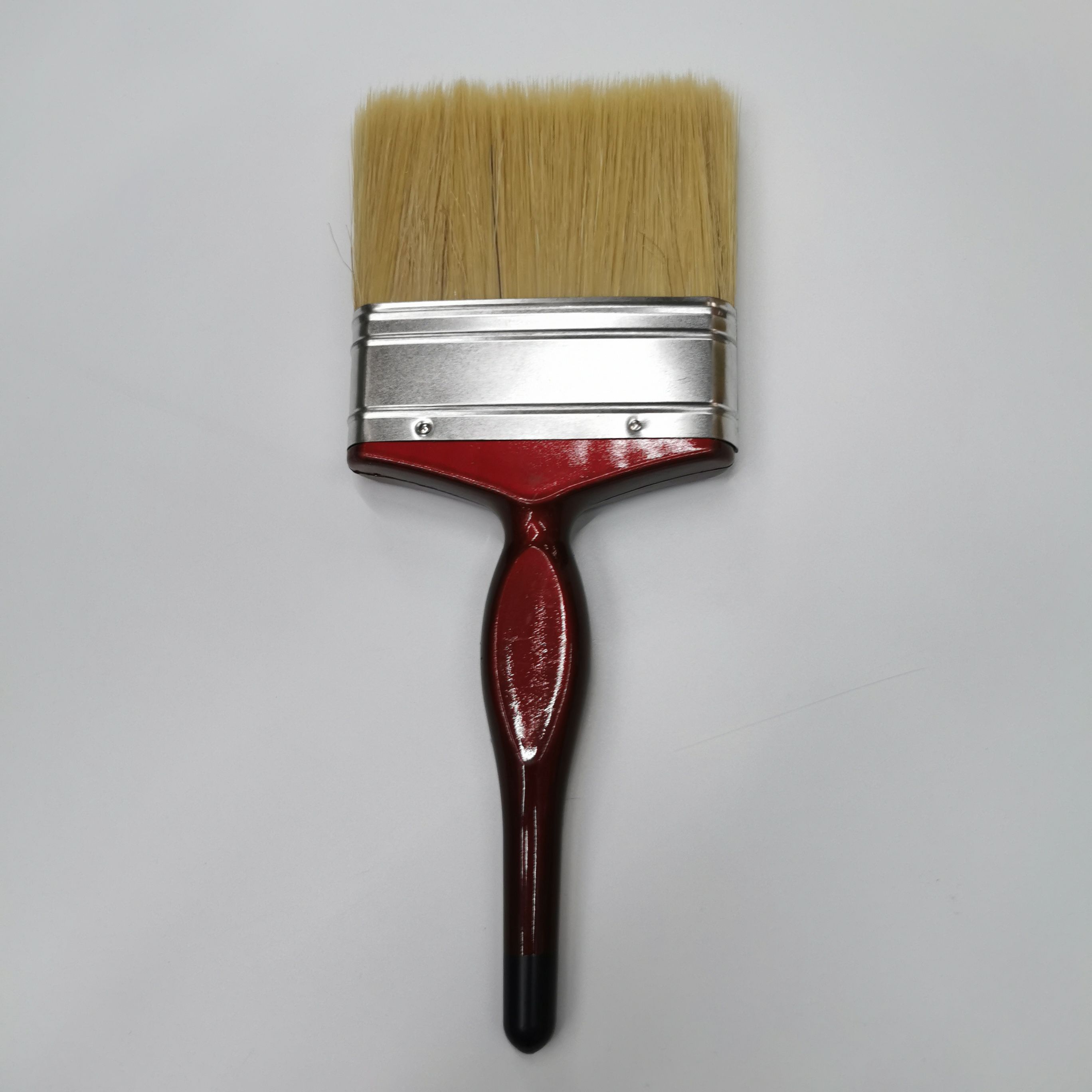 High-end white bristle paint brush, roller brush, pighair brush, red plastic handle