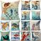 亚马逊热卖数码印花欧美复古 美人鱼海洋系列抱枕靠垫图