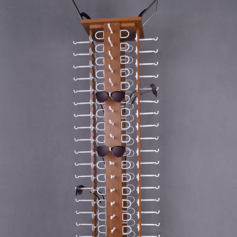 Creative eyewear display stand, sunglasses display rack, floor-standing rotating wooden large-capacity display rack details Picture