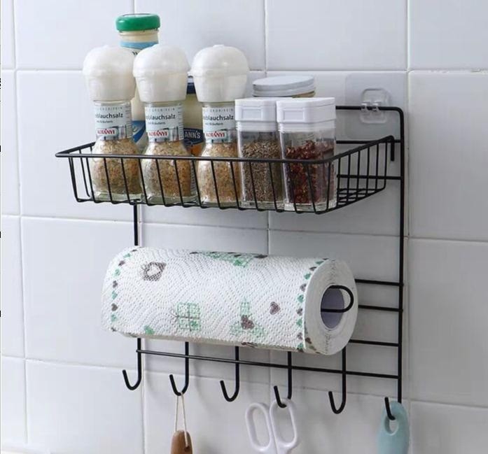 Flat iron inclined bottle rack, seasoning rack detail image 7
