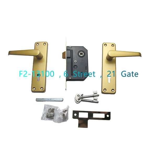 Aluminum oxidized core door lock with anti-theft insert door lock thumbnail