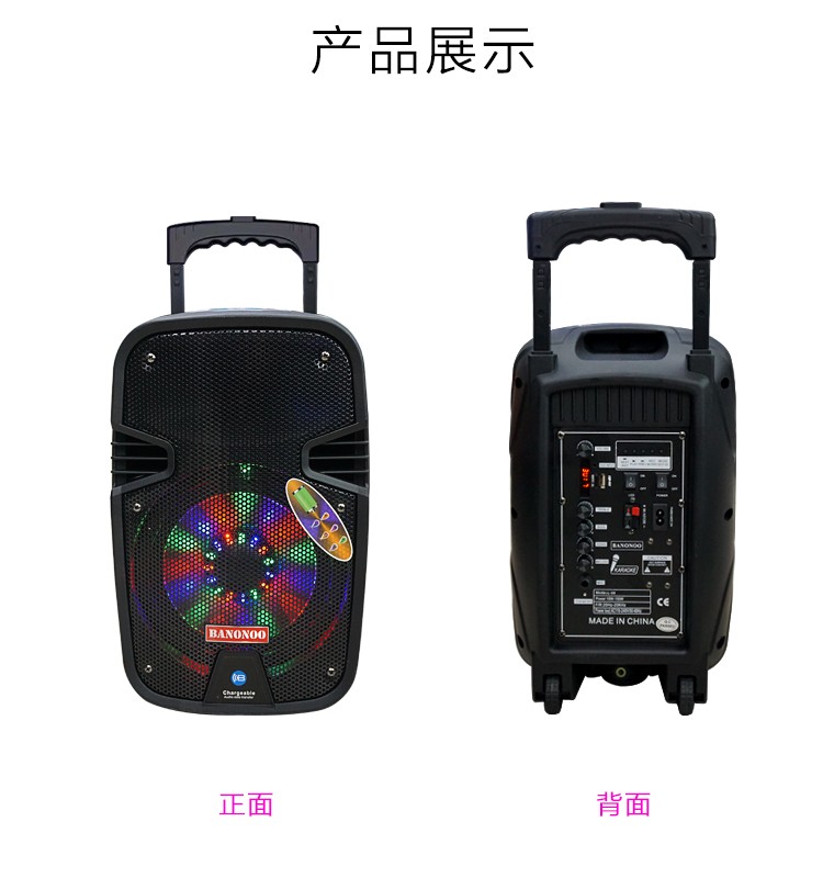 L08 8寸大功率蓝牙音响 带一支无线话筒 详情图15