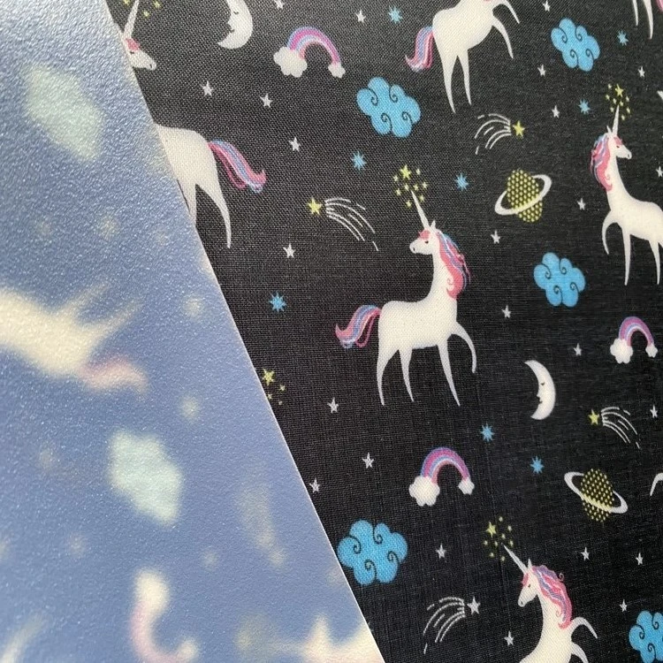 Yiwu Dada Seding Printing Unicorn Factory offers direct sales with a large amount of stock and undertakes outsourcing of bag fabrics detail image 2
