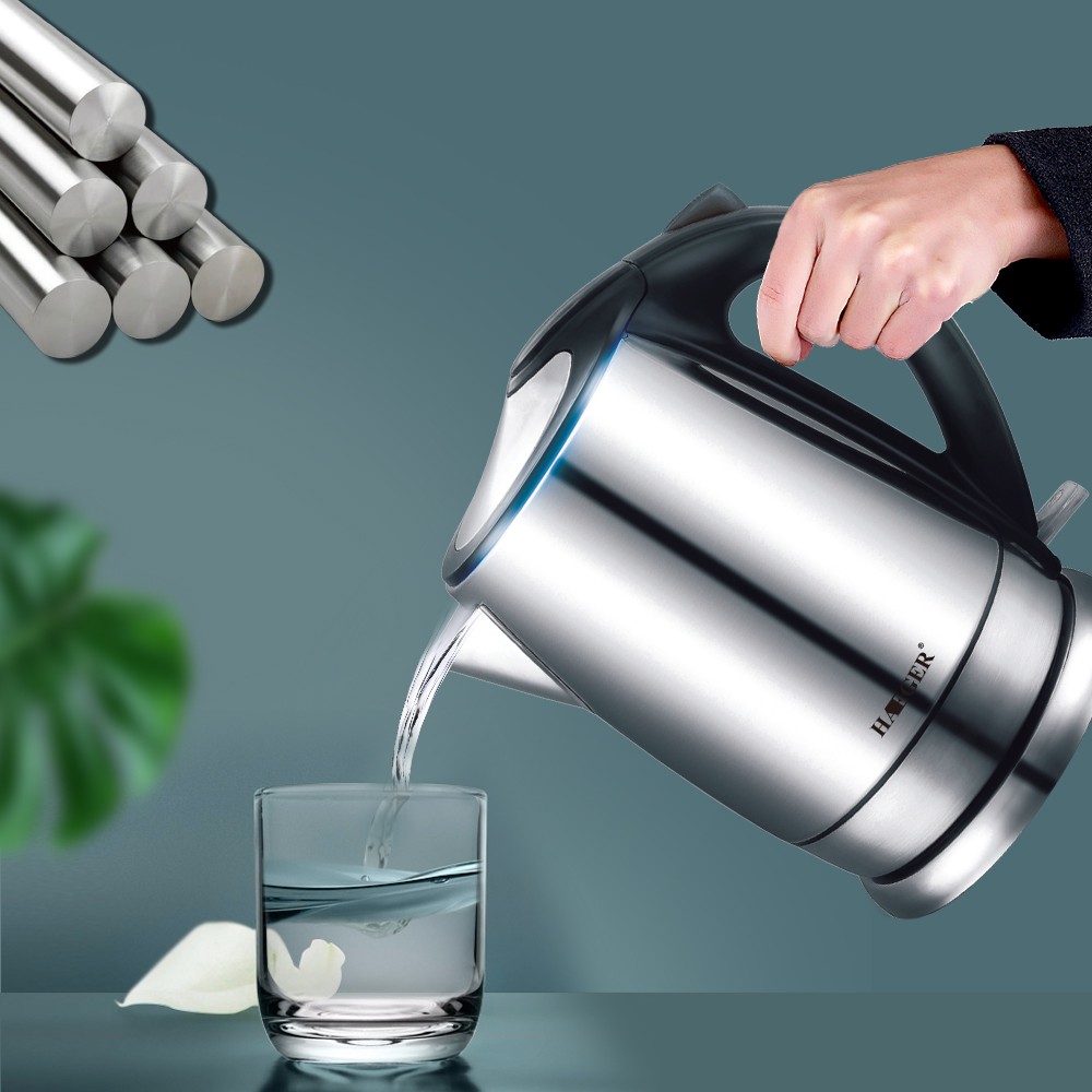 RAF Cross-border European standard high-power 304 stainless steel anti-dry-burning electric kettle, quick heating kettle detail image 3