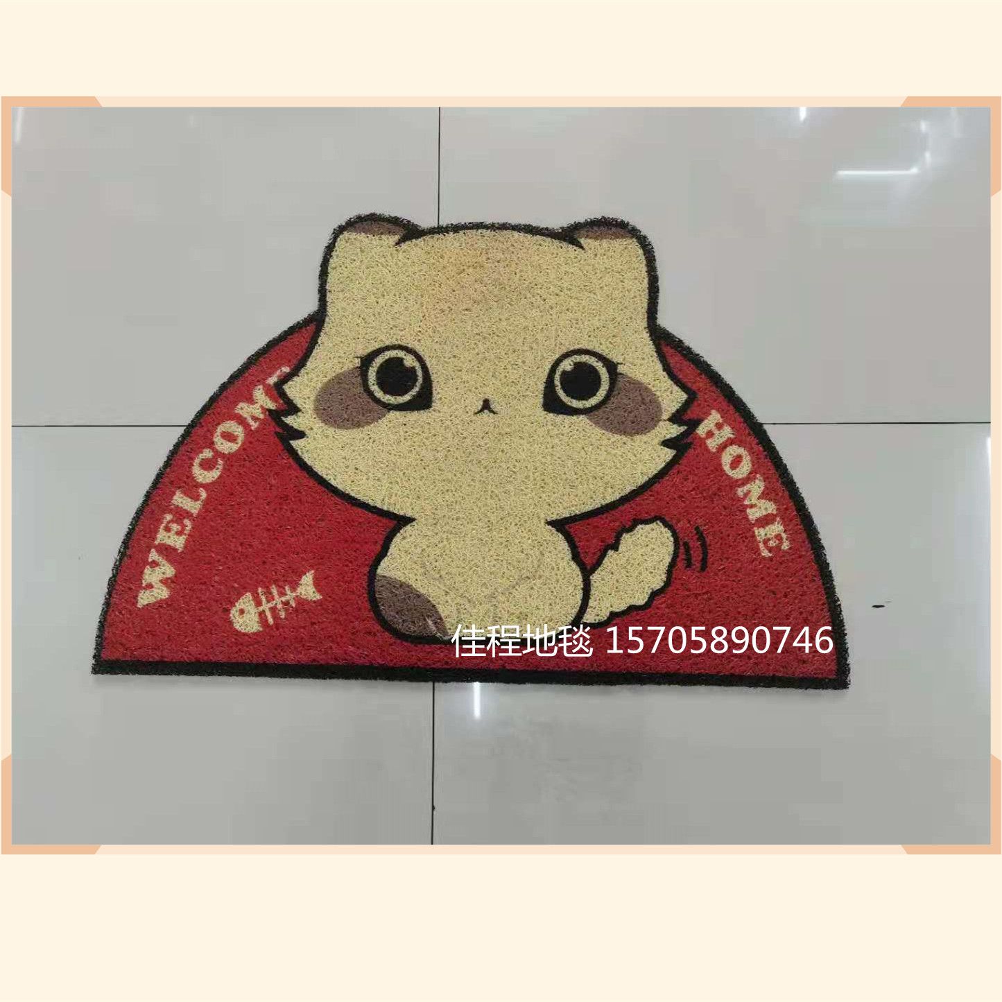 New animal-shaped floor MATS with silk rings, animal MATS, PVC anti-slip foot MATS, shaped MATS, high-definition 3D spray-painted Indy MATS full figure