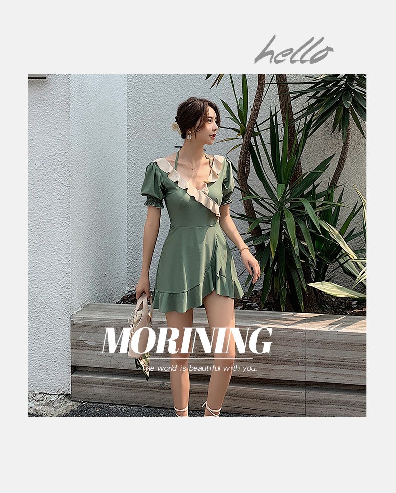 South Korea Instagram Belly Cover Slimming 2021 New Conservative Student Hot Spring Bathing Suit Female Trend undefined