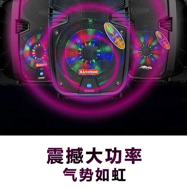L08 8寸大功率蓝牙音响 带一支无线话筒 详情图6