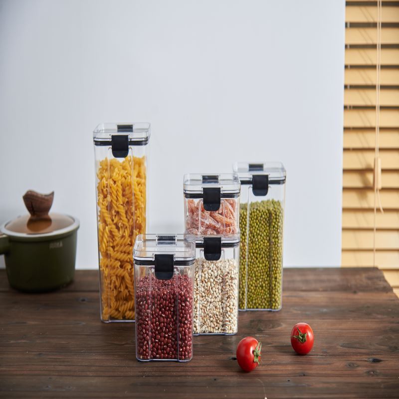 145-00-51多功能防潮密封罐厨房收纳带盖五谷杂粮食物收纳密封储存罐460ml