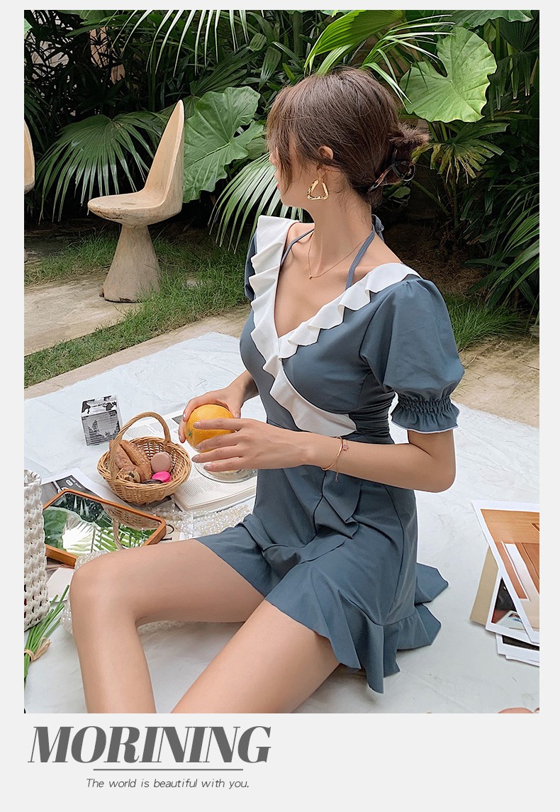 South Korea Instagram Belly Cover Slimming 2021 New Conservative Student Hot Spring Bathing Suit Female Trend undefined