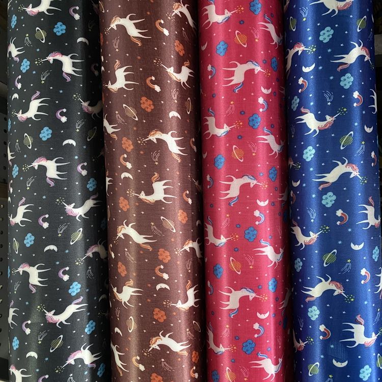 Yiwu Dada Seding Printing Unicorn Factory offers direct sales with a large amount of stock and undertakes outsourcing of bag fabrics