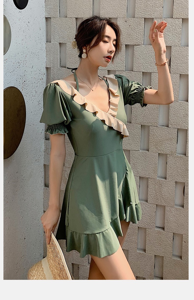 South Korea Instagram Belly Cover Slimming 2021 New Conservative Student Hot Spring Bathing Suit Female Trend undefined