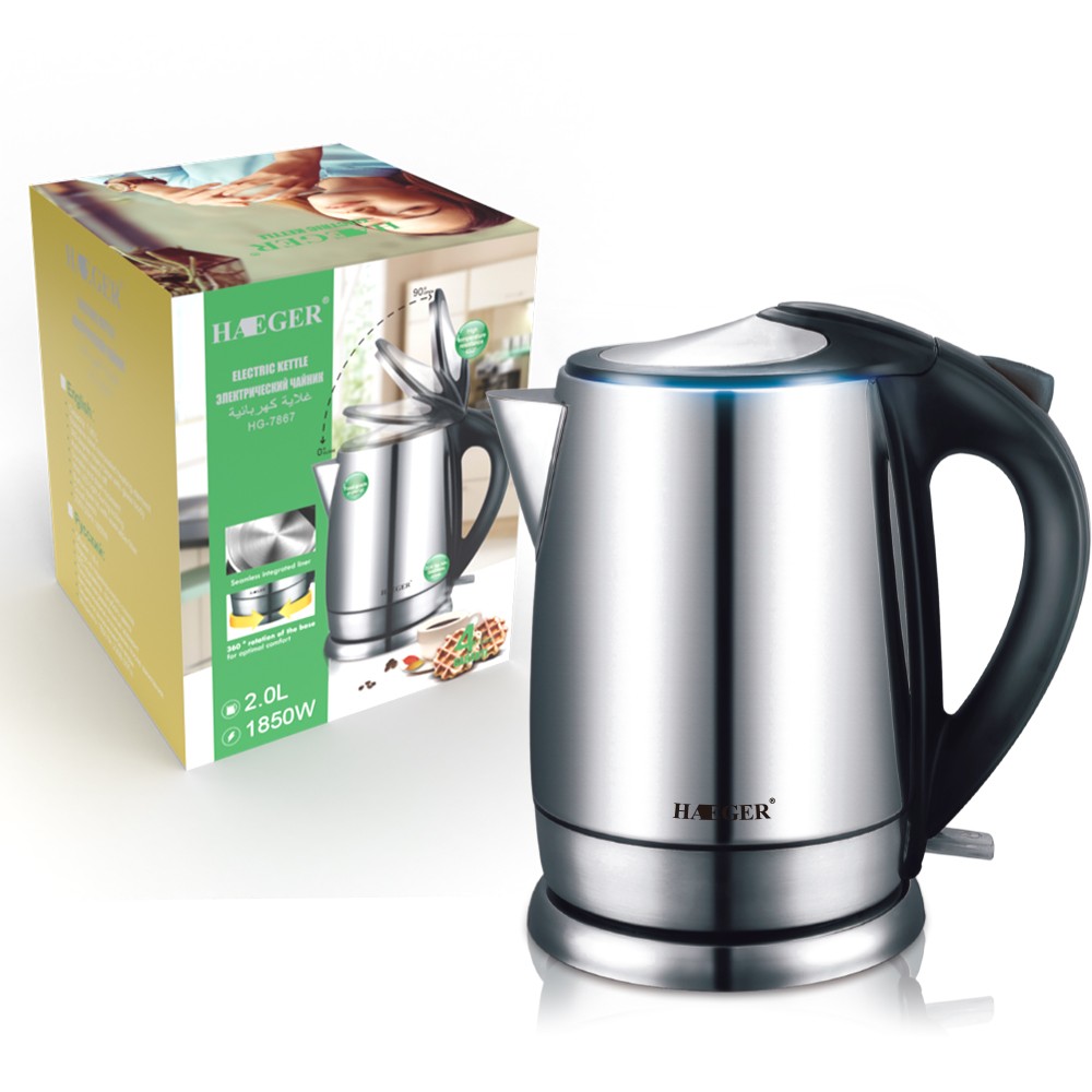 RAF Cross-border European standard high-power 304 stainless steel anti-dry-burning electric kettle, quick heating kettle detail image 7