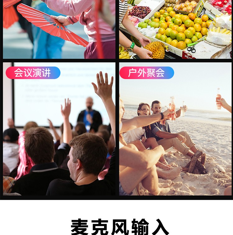 L08 8寸大功率蓝牙音响 带一支无线话筒 详情图11