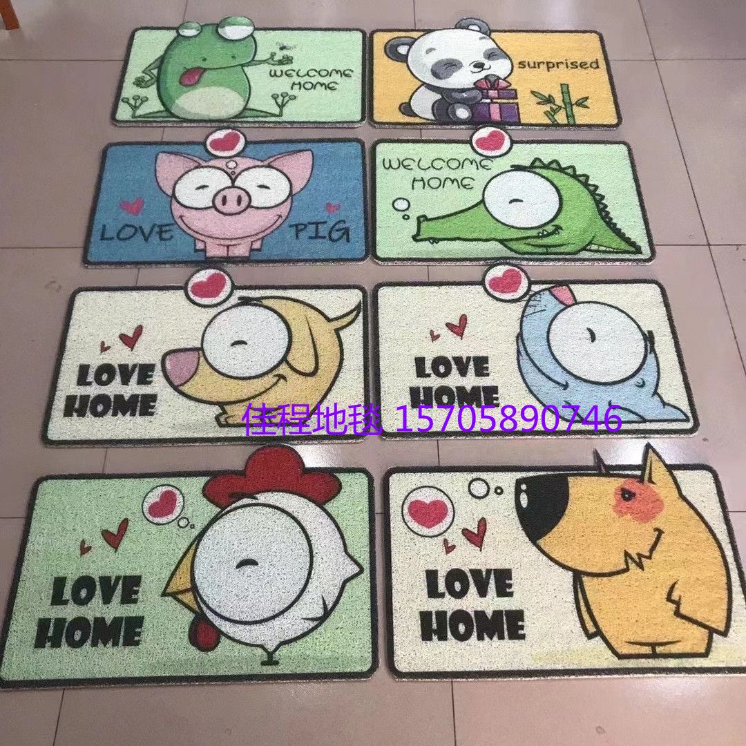 New animal-shaped floor MATS with silk rings, animal MATS, PVC anti-slip foot MATS, shaped MATS, high-definition 3D spray-painted Indy MATS details Picture