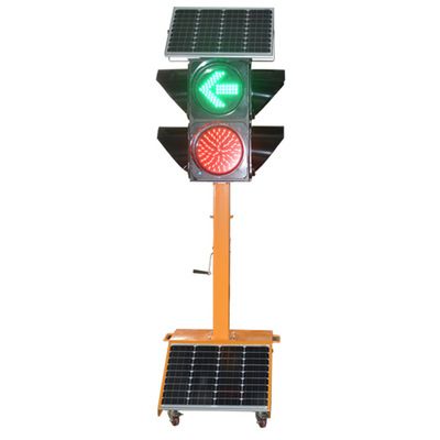 太阳能移动交通信号灯 可移动式交通指示灯 路口应急红绿灯