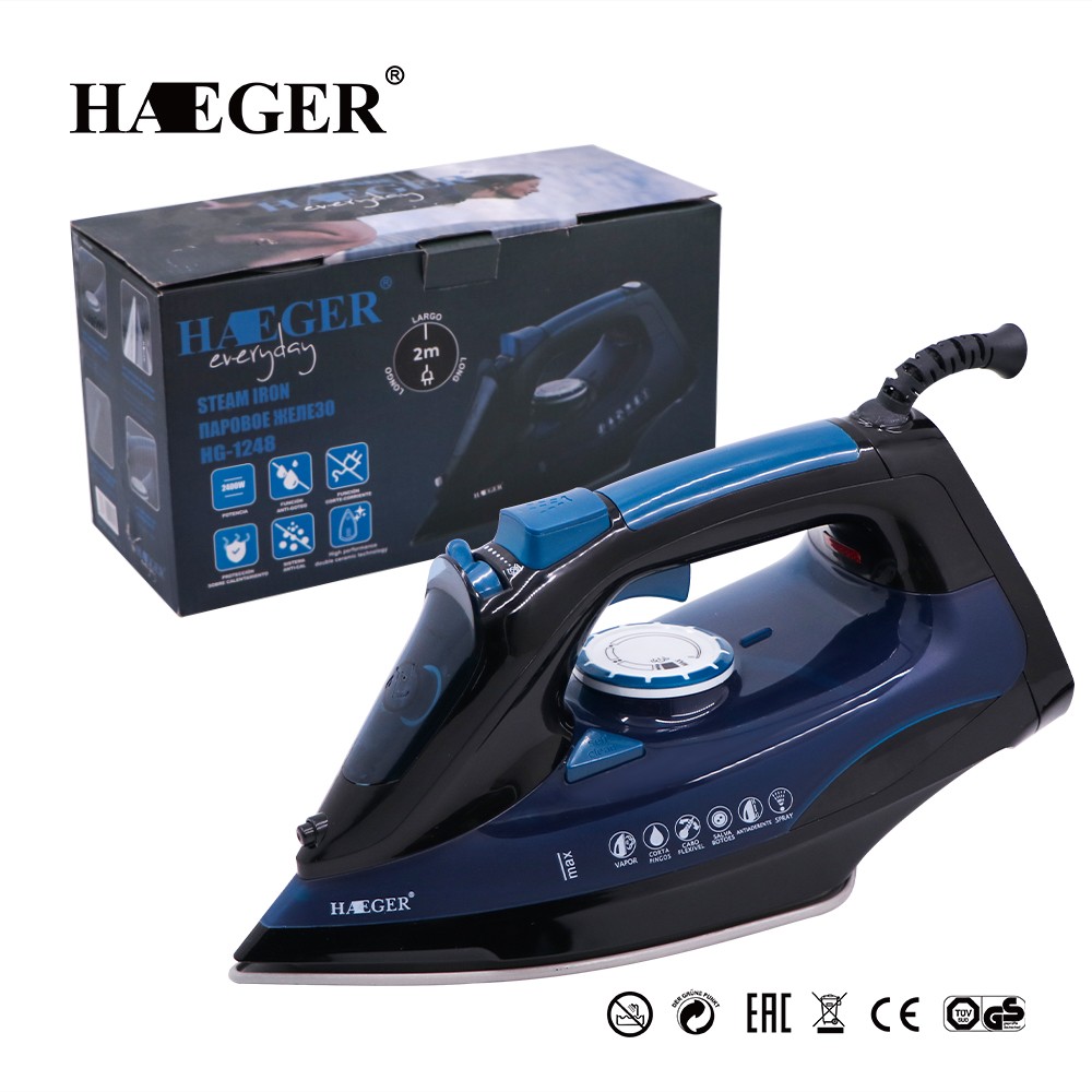 欧规外销便携手持式蒸汽熨斗大功率 2200W陶瓷底板电熨斗R.1248详情图1