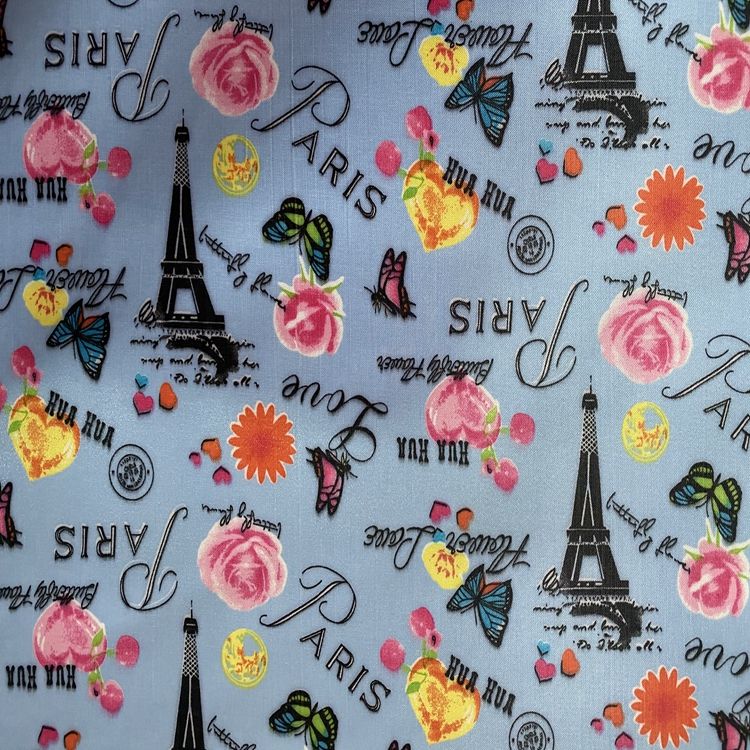 Color tinte colección estampado rosa torre estampada 100% poliéster tejido en la parte inferior PVC espuma Item Picture