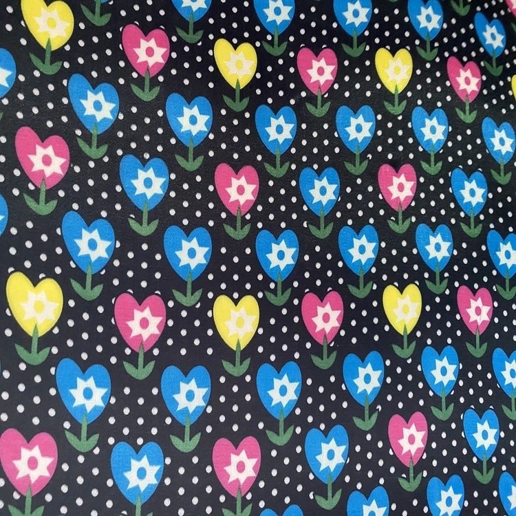 The color-printed series features 100% polyester fabric with a bottom PVC foam for printed heart saplings detail image 4