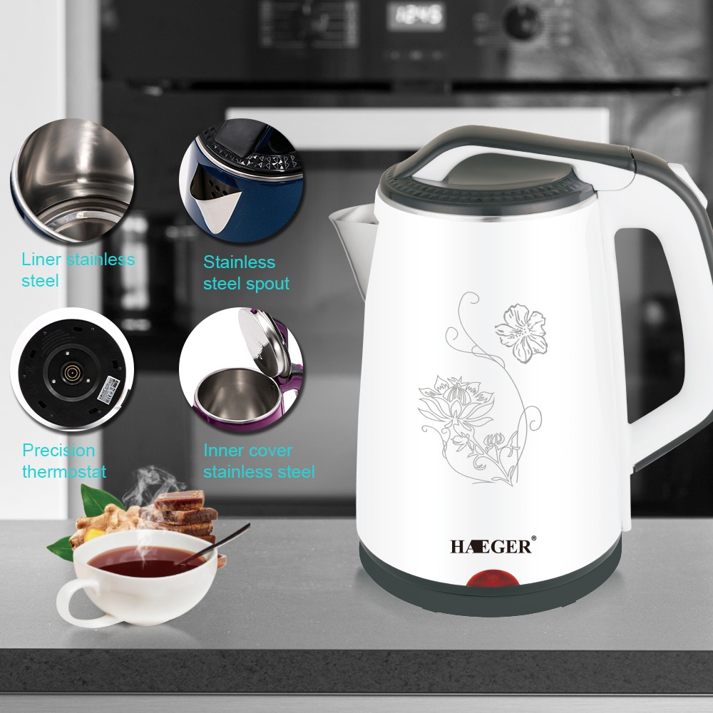 RAF European standard cross-border kitchen kettle, quick electric kettle, health kettle, double-layer anti-dry boiling kettle detail image 5