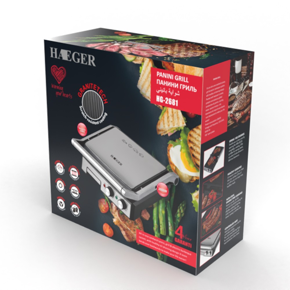 European standard household Panini sandwich maker, three-dimensional heating multi-functional steak maker R.2681 detail image 6