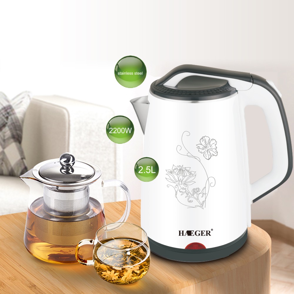 RAF European standard cross-border kitchen kettle, quick electric kettle, health kettle, double-layer anti-dry boiling kettle detail image 3