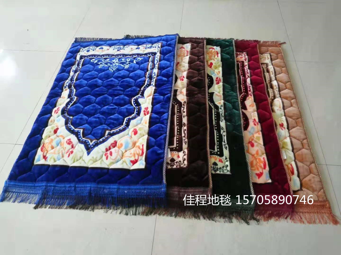 法兰绒材质祷告毯礼拜毯毯印花行缝毛毯地毯礼拜地毯穆斯林毯防滑垫朝拜毯80*120cm详情10