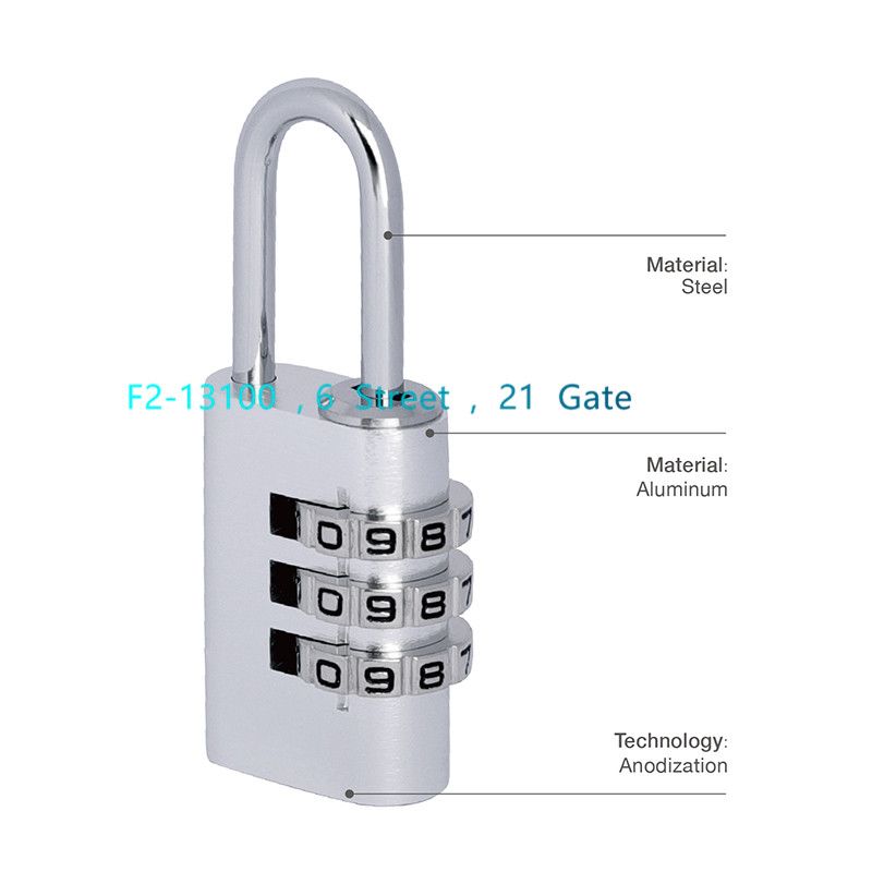 Aluminium oxide combination lock password padlock L323 thumbnail