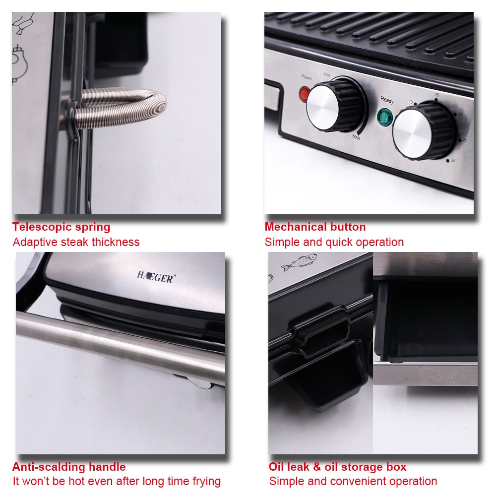 European standard household Panini sandwich maker, three-dimensional heating multi-functional steak maker R.2681 detail image 4