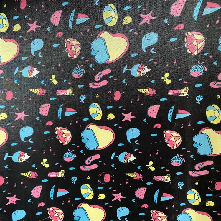 The Sedin printing series features 100% polyester fabric with PVC foam at the bottom for fashionable summer items Specification image