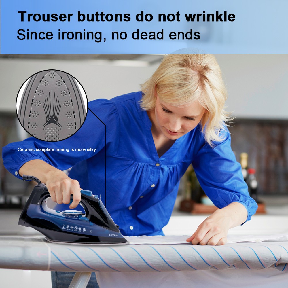 欧规外销便携手持式蒸汽熨斗大功率 2200W陶瓷底板电熨斗R.1248详情图4